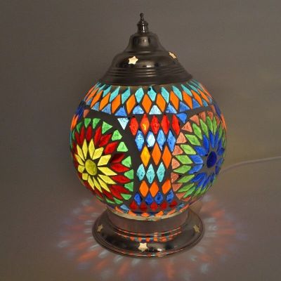 Candeeiro de mesa multicolorido oriental, Sabri