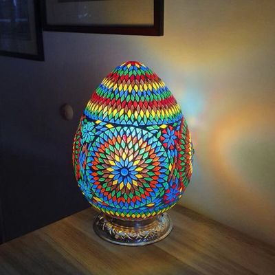 Candeeiro de mesa multicolorido oriental, Lara