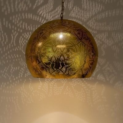Candeeiro suspenso em filigrana dourado, Kenza