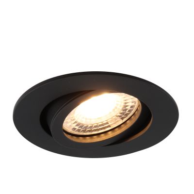 Foco de encastrar preto de alumínio, Onno