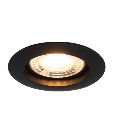 Foco de encastrar preto de alumínio, Rudo