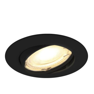 Foco de encastrar preto de alumínio, Rudo