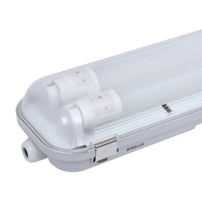 Luminária fluorescente LED à prova d'água de 150 cm - Suyata - para 2 tubos fluorescentes - IP65