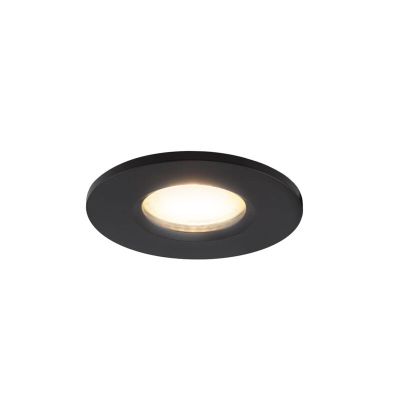 Foco de encastrar pequenos de alumínio preto, Philomena, 3,4W, LED 3000K, IP44