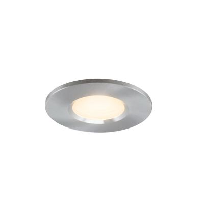 Foco de encastrar pequenos de alumínio prateado, Philomena, 3,4W, LED 3000K, IP44