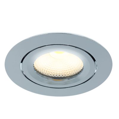 Foco de encastrar de alumínio cromo, Wimke, 5W, LED 2700K, IP44