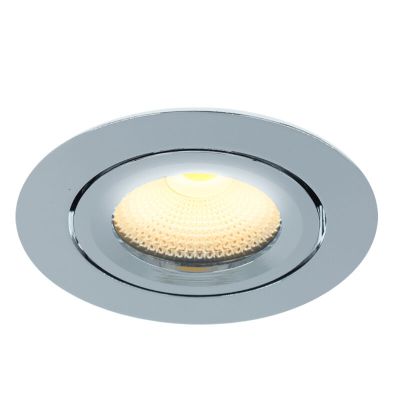 Foco de encastrar de alumínio cromo, Wimke, 5W, LED 3000K, IP44