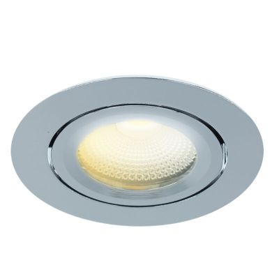 Foco de encastrar de alumínio cromo, Wimke, 5W, LED dim to warm, IP44
