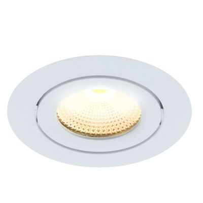Foco de encastrar de alumínio branco, Wimke, 5W, LED 2700K, IP44