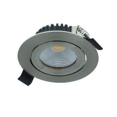 Downlight de alumínio prateado, Wimke, 5W, LED 2700K, IP44