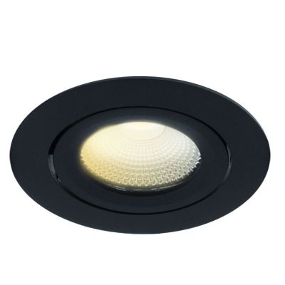 Foco de encastrar de alumínio preto, Wimke, 5W, LED dim to warm, IP44
