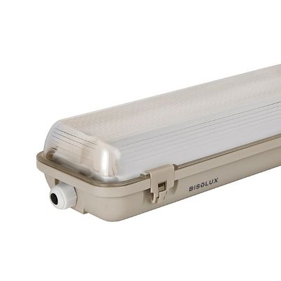 Luminária para tubo de LED de 60 cm - Dura - Para 2 lâmpadas tubulares - IP65
