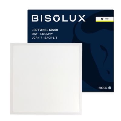 Painel LED 60x60 cm - 135 lm/W - UGR<17 - 6000K - Retroiluminado