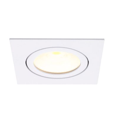 Foco de encastrar branco de alumínio, Laom, 6W, LED 2700K, IP22