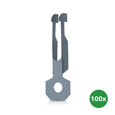 Grampo de mola para estacas-prancha com olhal para pendurar cordas leves (100 peças)