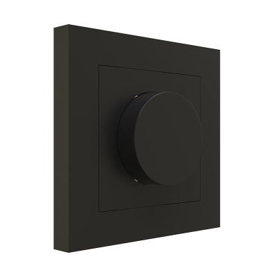 Placa de cobertura preta para dimmer único