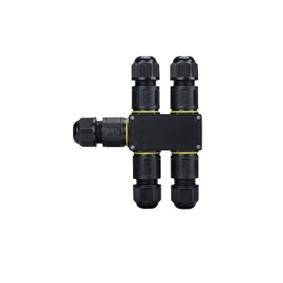 Conector de 3 pinos e 5 vias, IP68