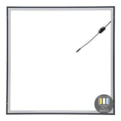 Painel de LED com moldura 60x60 - 37W - interruptor branco - UGR<21 - iluminação lateral