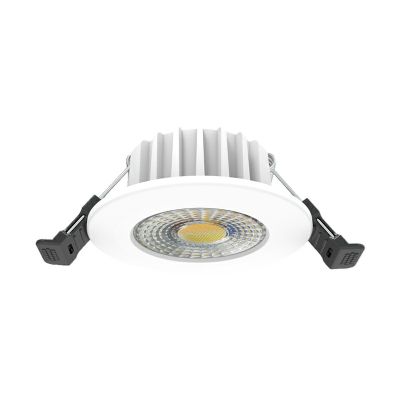 Luminária embutida branca de alumínio, Hobie, 6W, LED com interruptor branco, IP65