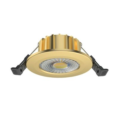 Luminária de embutir em alumínio e latão, Hobie, 6W, LED branco com interruptor, IP65