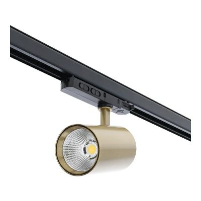 Refletor trifásico em latão Rozina, 10W/20W/30W, interruptor branco, dimerizável, Pro