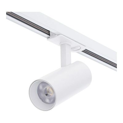 Refletor monofásico branco para trilho de alumínio, Enno, 10W, LED com interruptor branco