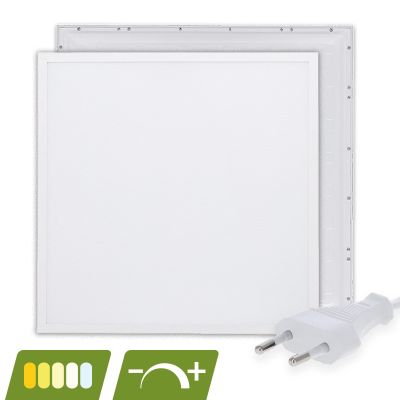 Painel LED 62x62 - 30W - interruptor branco - UGR<18 - dimerizável - retroiluminado