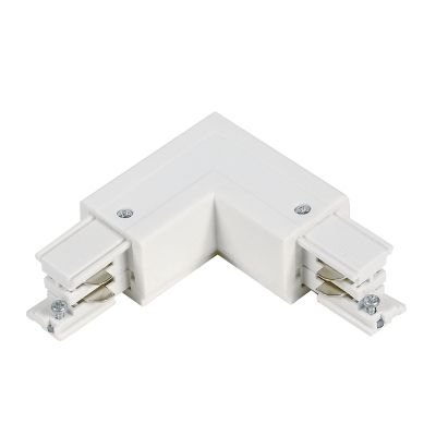 Conector em forma de L interno para iluminação de trilho trifásica, branco, Pro