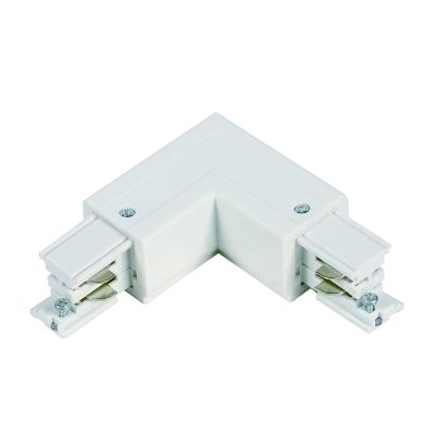 Conector externo em formato de L para iluminação de trilho trifásica, branco, Pro