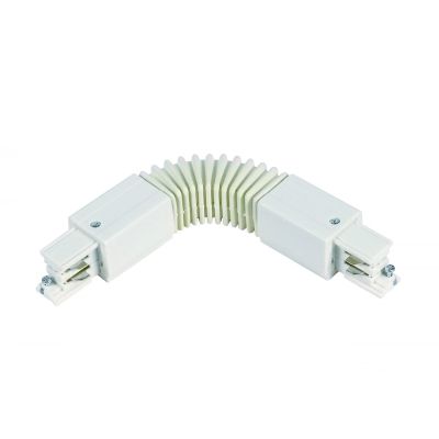 Conector flexível para iluminação de trilho trifásica, branco, Pro