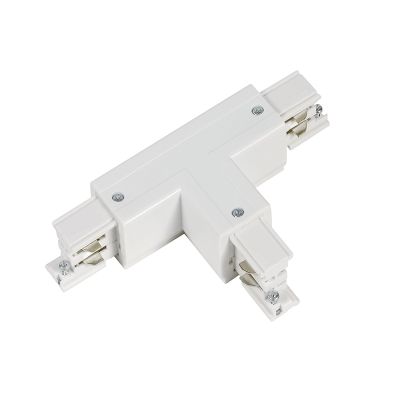 Conector em T para iluminação de trilho trifásica, 2 unidades à esquerda, branco, Pro