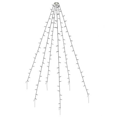 Iluminação para mastro de bandeira para uso externo, 192 LEDs, 6 fios de 2m, sem mastro.