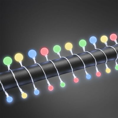 Luzes de Natal LED para exterior, 16m, 80 bolas de luz coloridas.