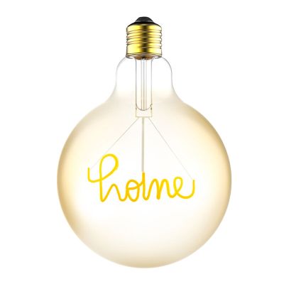 Lâmpada LED E27 regulável com filamento doméstico, G125, 4,5 W, 1800 K (luz de vela)
