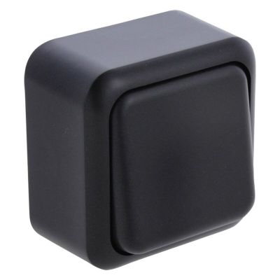 Interruptor de montagem em superfície Q-Link, preto