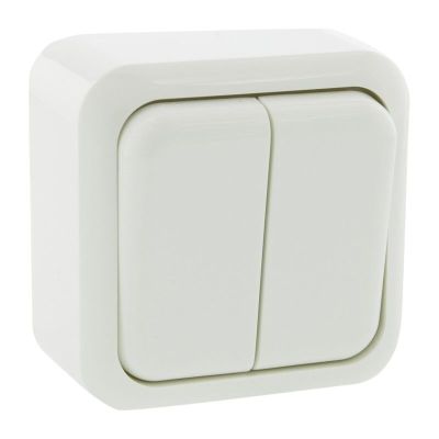 Série de switches Exo Exo para montagem em superfície, branco polar