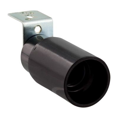 Encaixe E14 com suporte de ângulo reto, preto