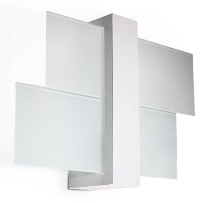 Aplique de parede de vidro branco, Fouzia