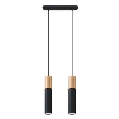 Candeeiro suspenso de alumínio preto, Francesca