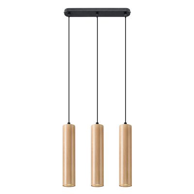 Candeeiro suspenso de madeira castanho, Francina