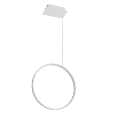 Candeeiro suspenso de alumínio branco, Ringo, 30W, LED 3000K