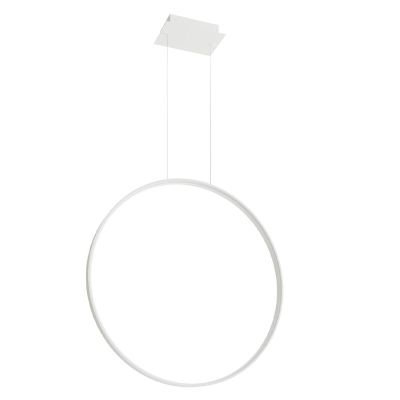 Candeeiro suspenso de alumínio branco, Ringo, 50W, LED 3000K