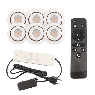 Foco de encastrar de veranda de alumínio branco, Rona, 3W, LED 2700K, IP44, com comando à distância