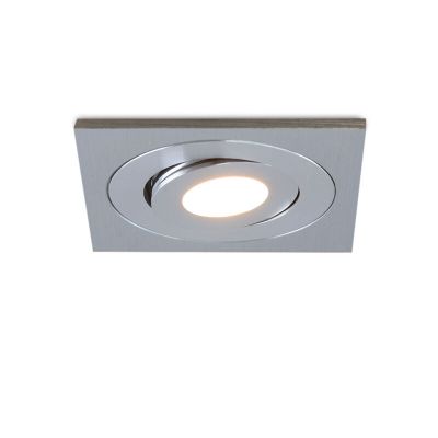 Foco de encastrar de veranda de alumínio cromo, Rona, 3W, LED 2700K, IP44