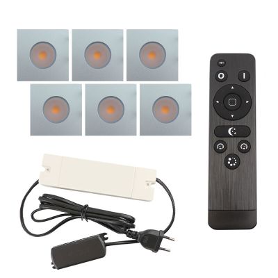 Foco de encastrar de veranda de alumínio cromo, Dico, 18W, LED 2700K, IP65, com comando à distância