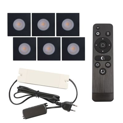 Foco de encastrar de veranda de alumínio preto, Dico, 18W, LED 2700K, IP65, com comando à distância