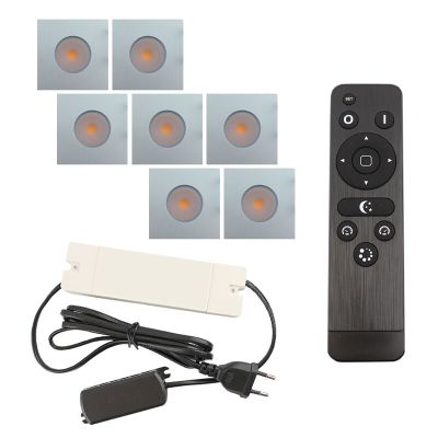 Foco de encastrar de veranda de alumínio cromo, Dico, 21W, LED 2700K, IP65, com comando à distância