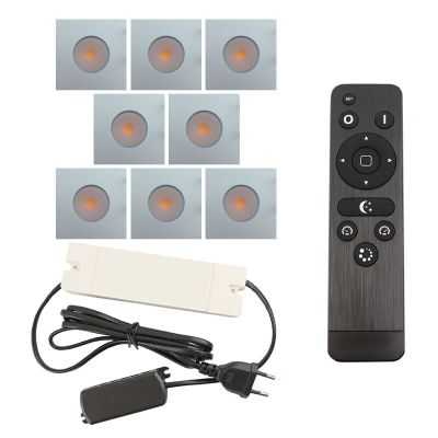 Foco de encastrar de veranda de alumínio cromo, Dico, 24W, LED 2700K, IP65, com comando à distância