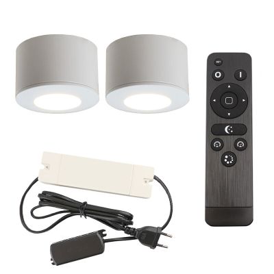 Aplique de teto de veranda de alumínio branco, Vasso, 6W, LED 2700K, IP44, com comando à distância