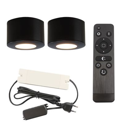 Aplique de teto de veranda de alumínio preto, Vasso, 6W, LED 2700K, IP44, com comando à distância